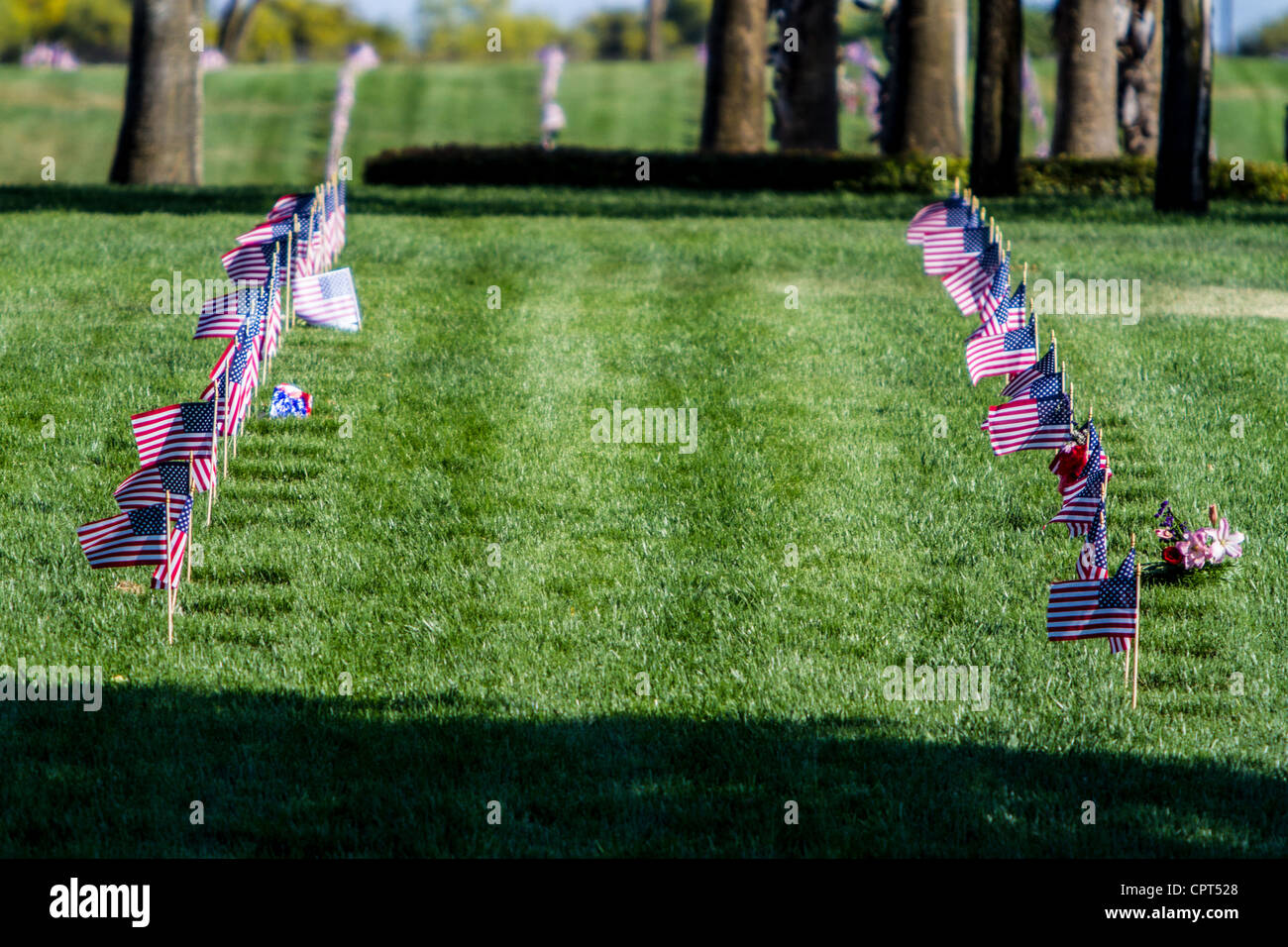 Il Memorial Day 2012 al Riverside National Cemetery in Riverside California per veterani militari e i loro coniugi Foto Stock