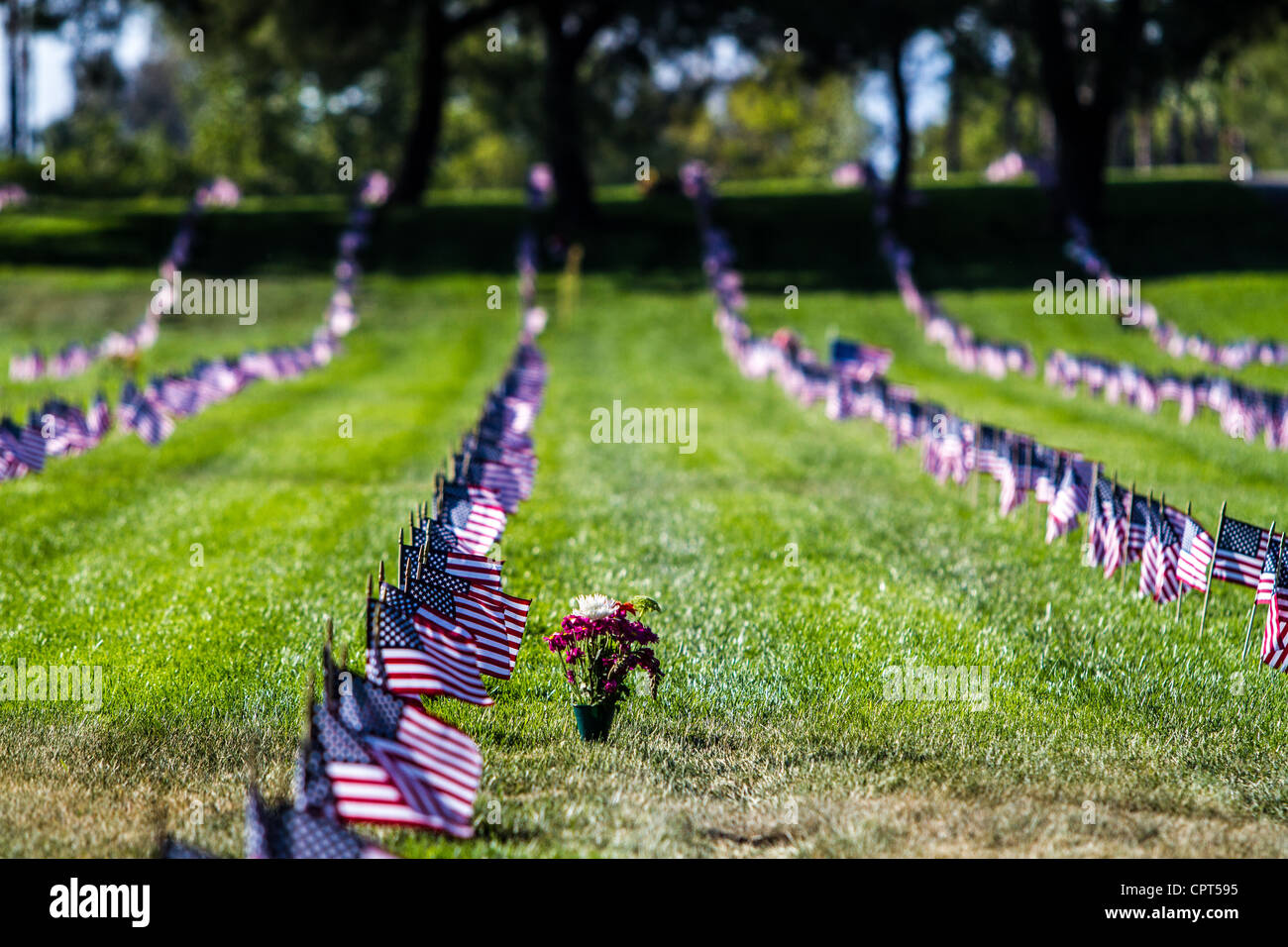 Il Memorial Day 2012 al Riverside National Cemetery in Riverside California per veterani militari e i loro coniugi Foto Stock