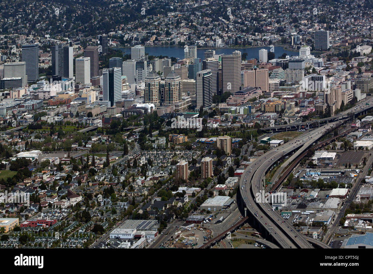 Fotografia aerea Oakland, in California Foto Stock