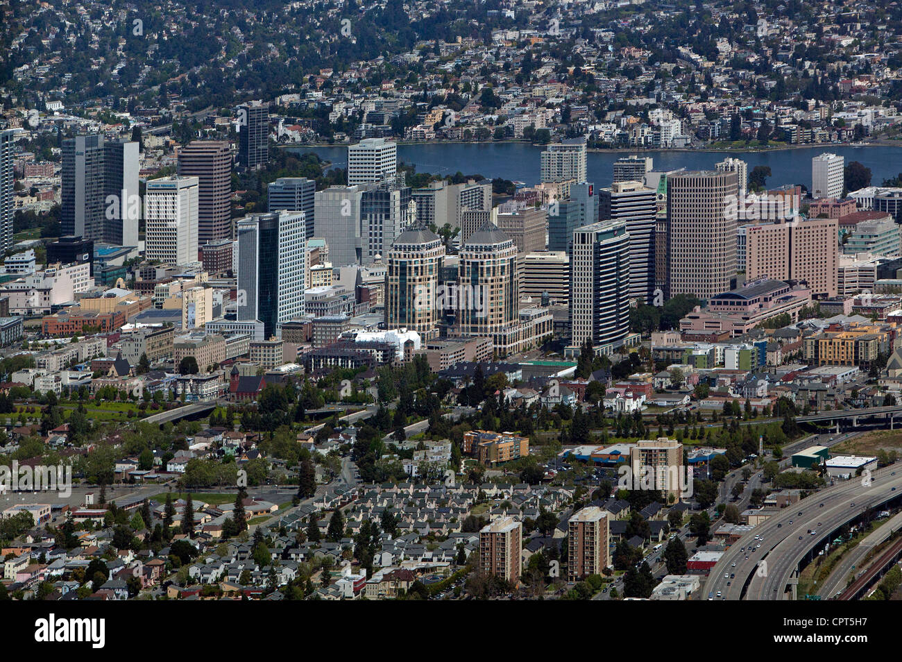 Fotografia aerea Oakland, in California Foto Stock