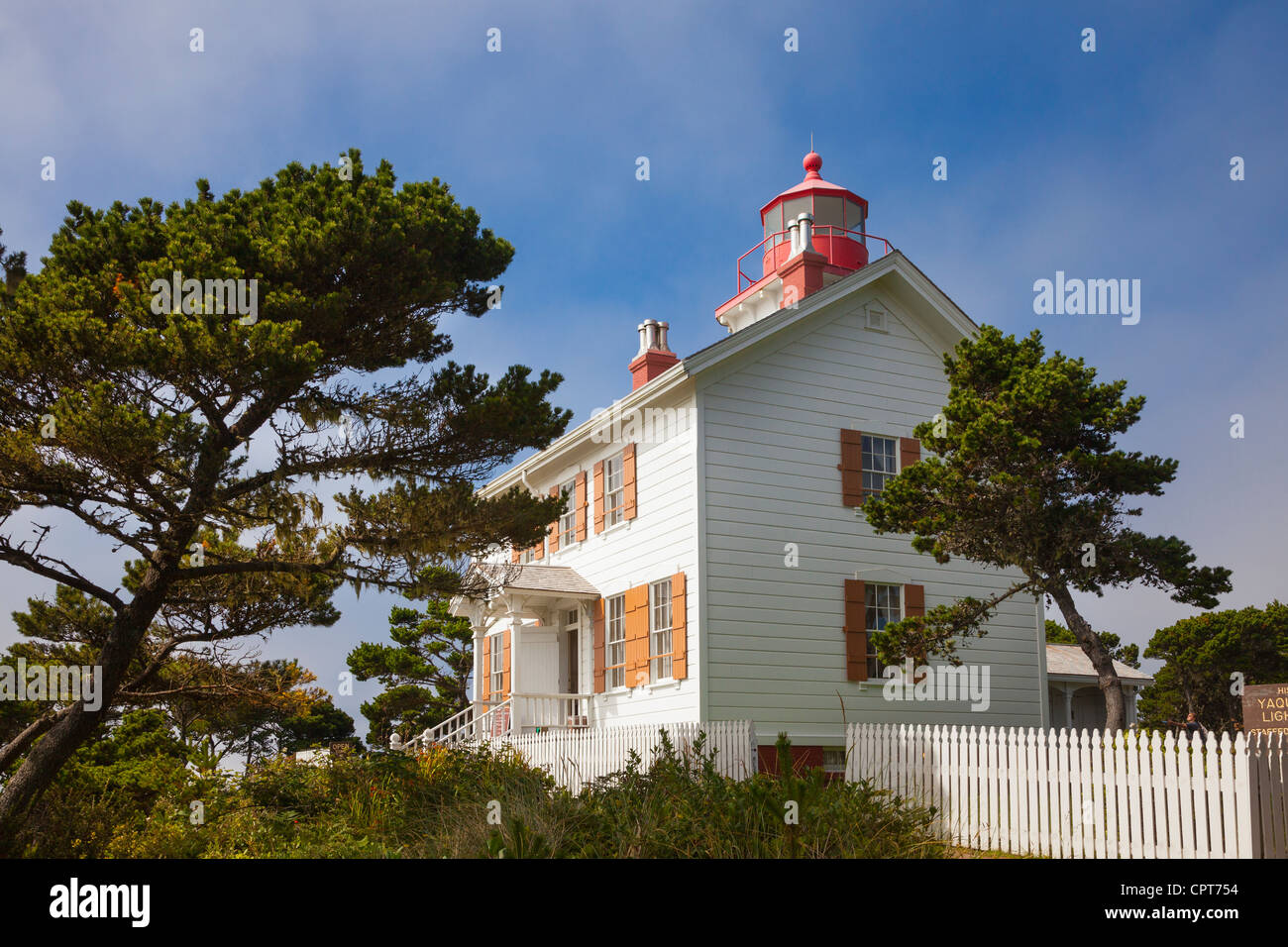 Yaquina Bay Lighthouse. Newport, Oregon. Foto Stock