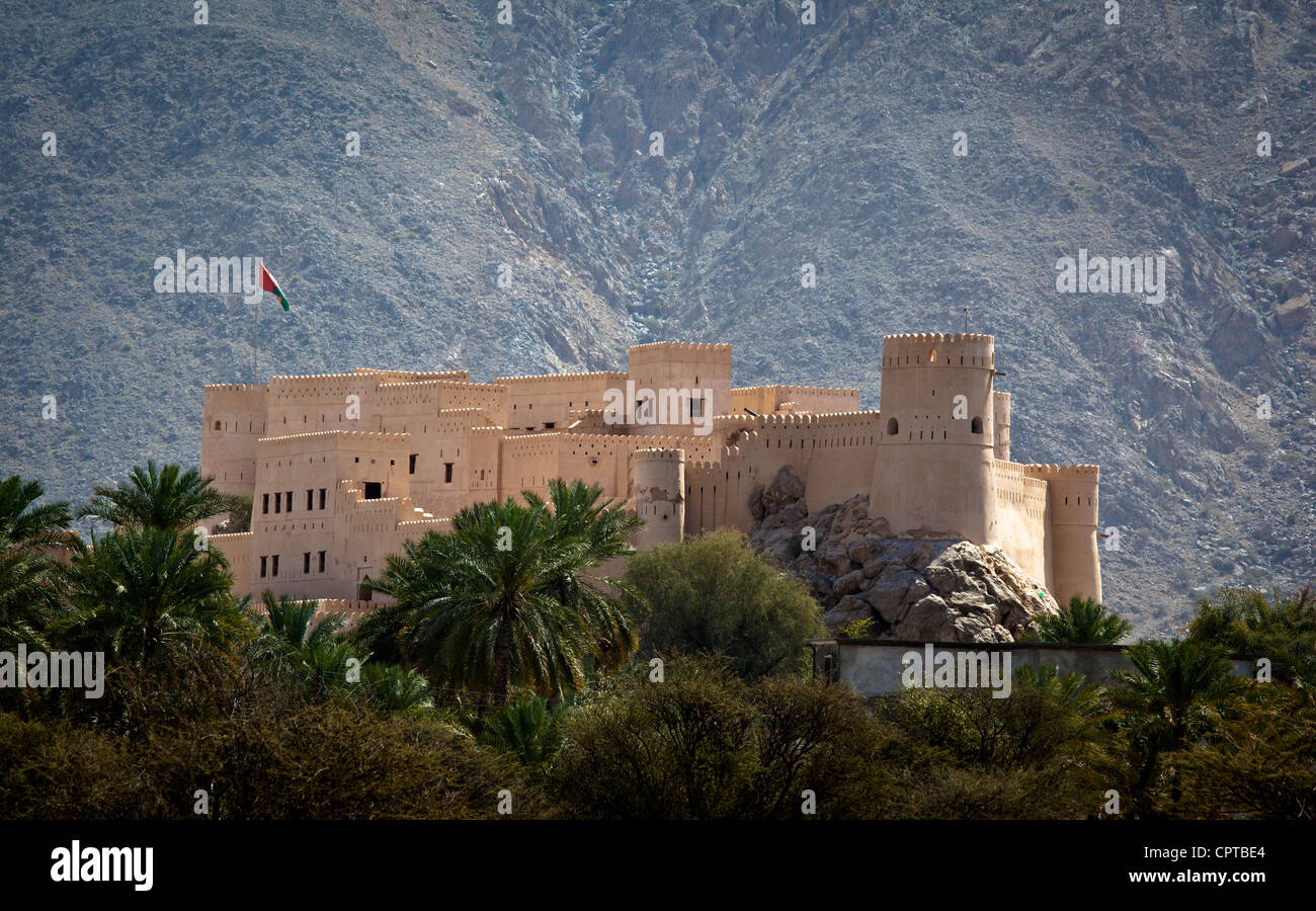 Il Forte di Nakhl in Al Batinah, Oman Foto Stock