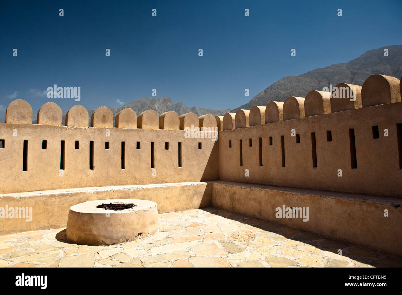 Il Forte di Nakhl in Al Batinah, Oman Foto Stock
