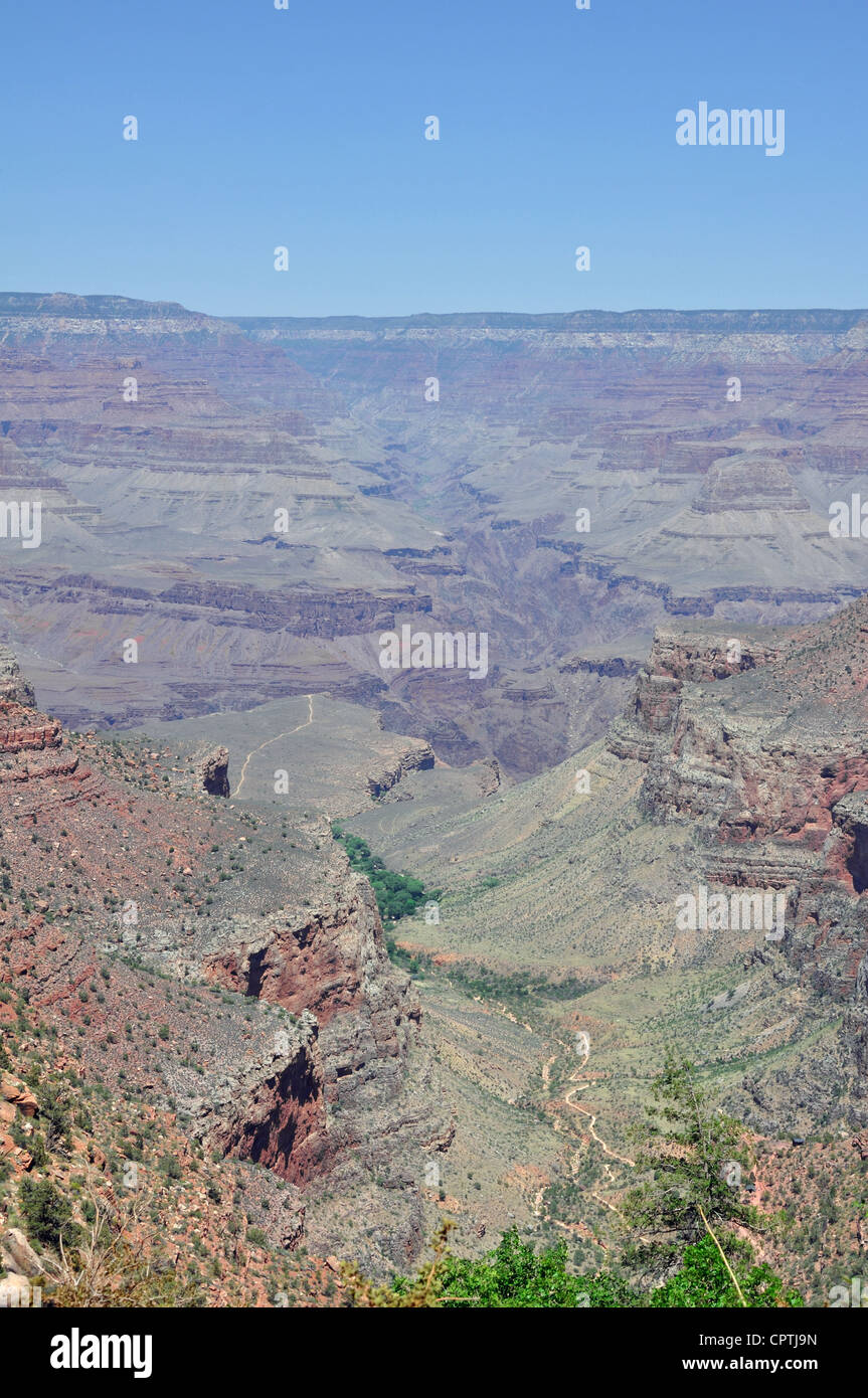 Il Bright Angel trail, Grand Canyon, Arizona, Stati Uniti d'America Foto Stock