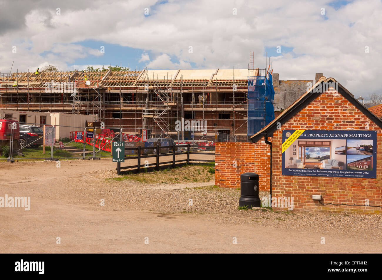 Lo sviluppo di proprietà per alloggiamento interno a Snape Maltings , Suffolk , Inghilterra , Inghilterra , Regno Unito Foto Stock