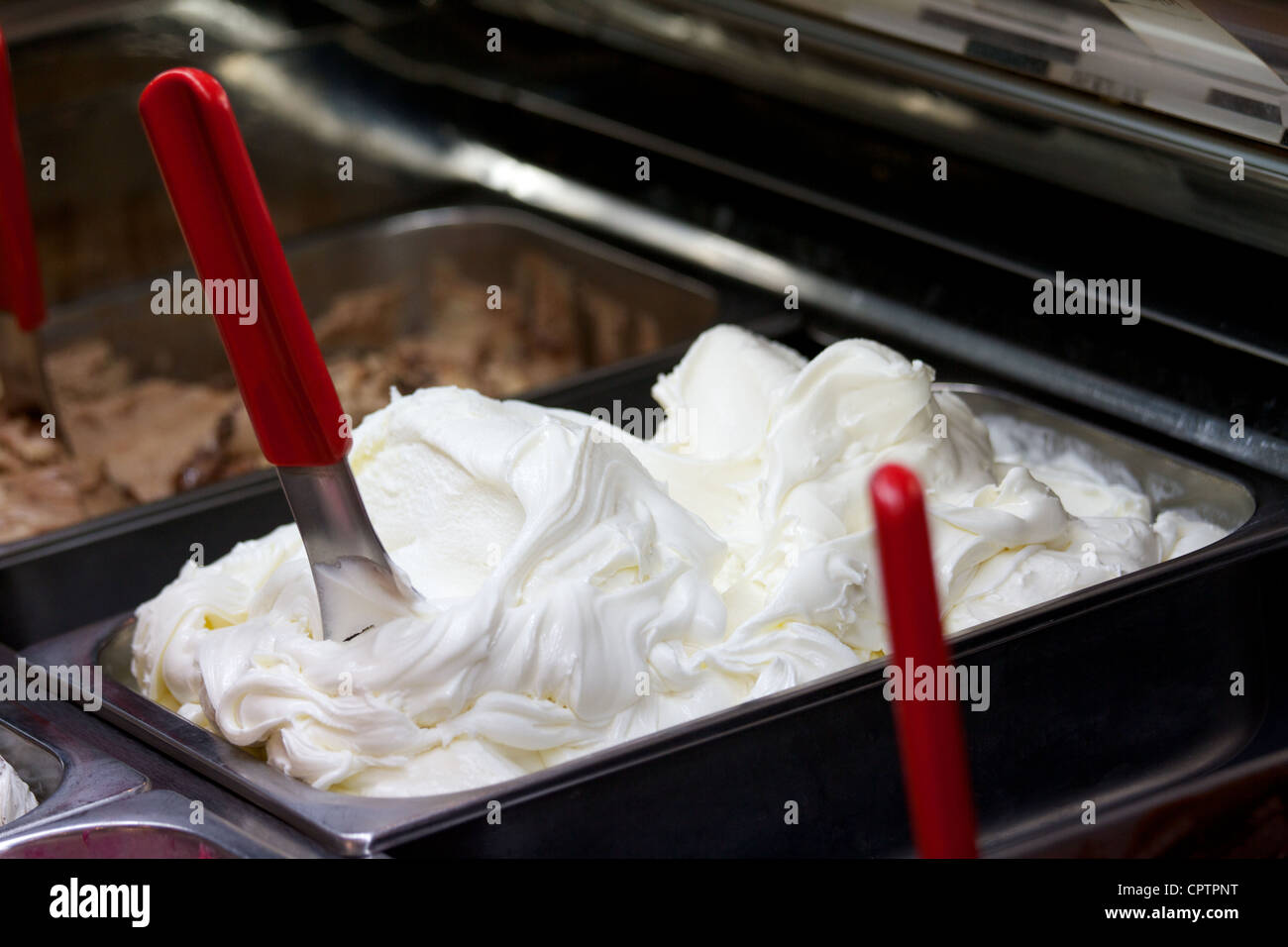 Fatto a mano gelato italiano Foto Stock