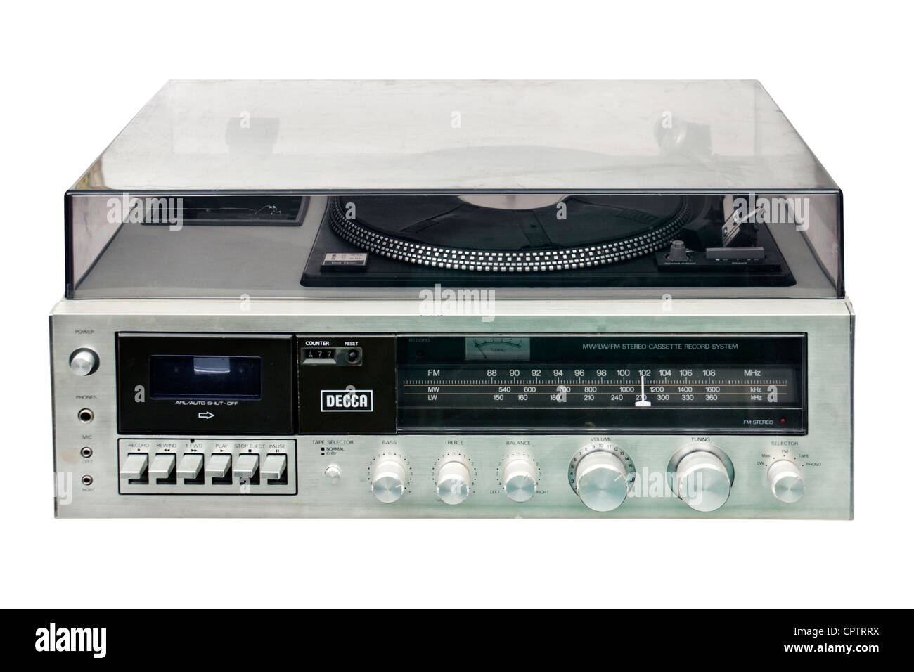 Vintage anni settanta Decca CP-100 impianto musicale stereo Foto Stock