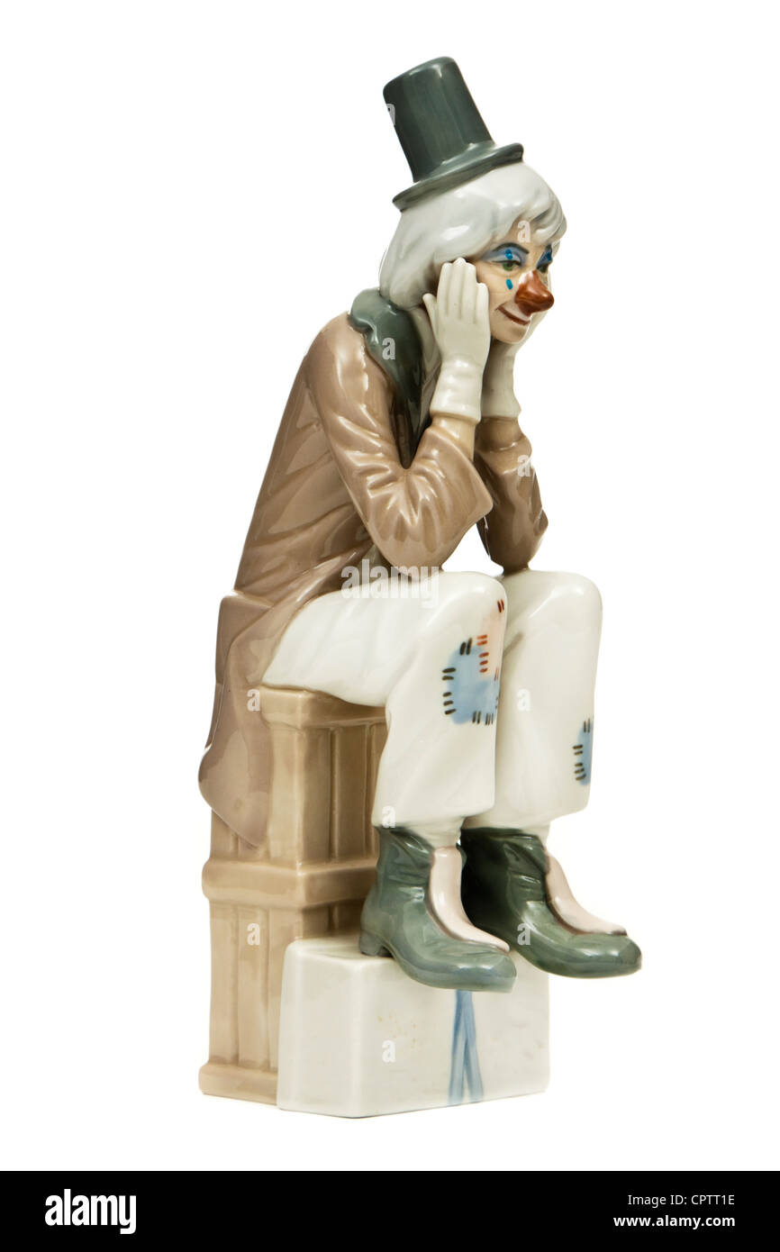 "Annuncio clown ' figurine di porcellana da Casades Porcelanas SA di Spagna Foto Stock