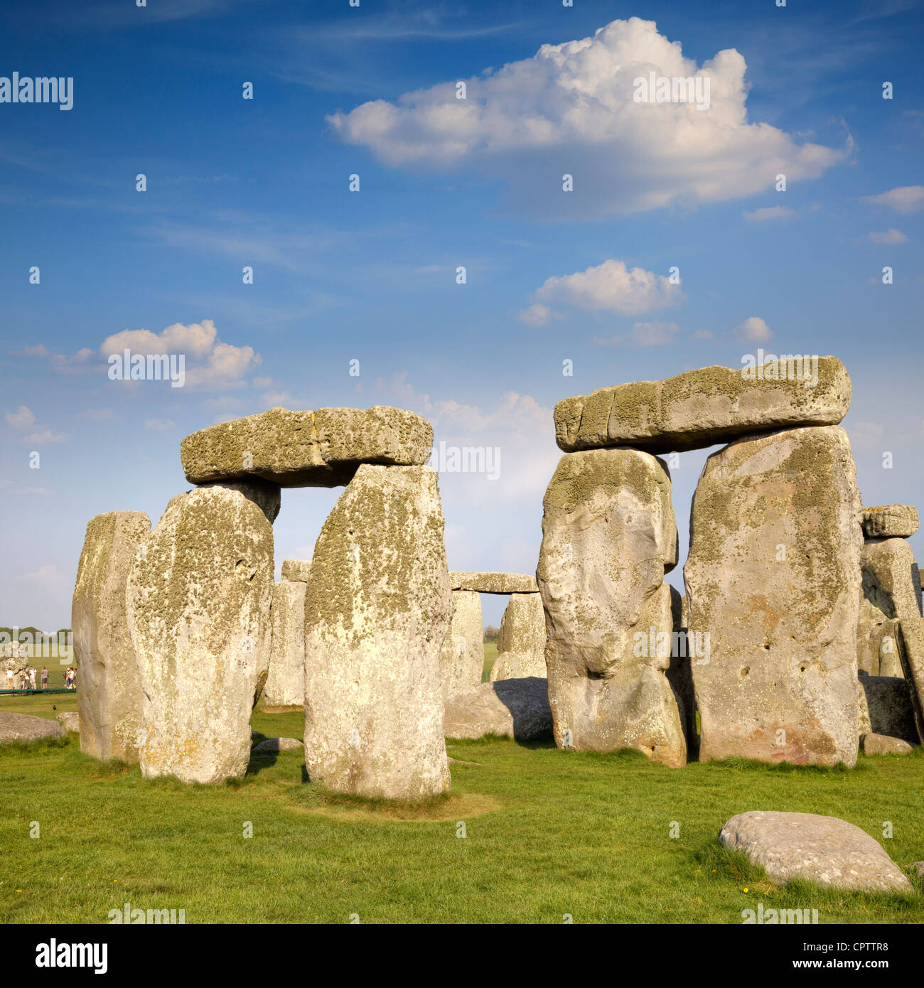Stonehenge, dichiarati Patrimonio mondiale dell umanità dall UNESCO nel Wiltshire, Inghilterra. Foto Stock