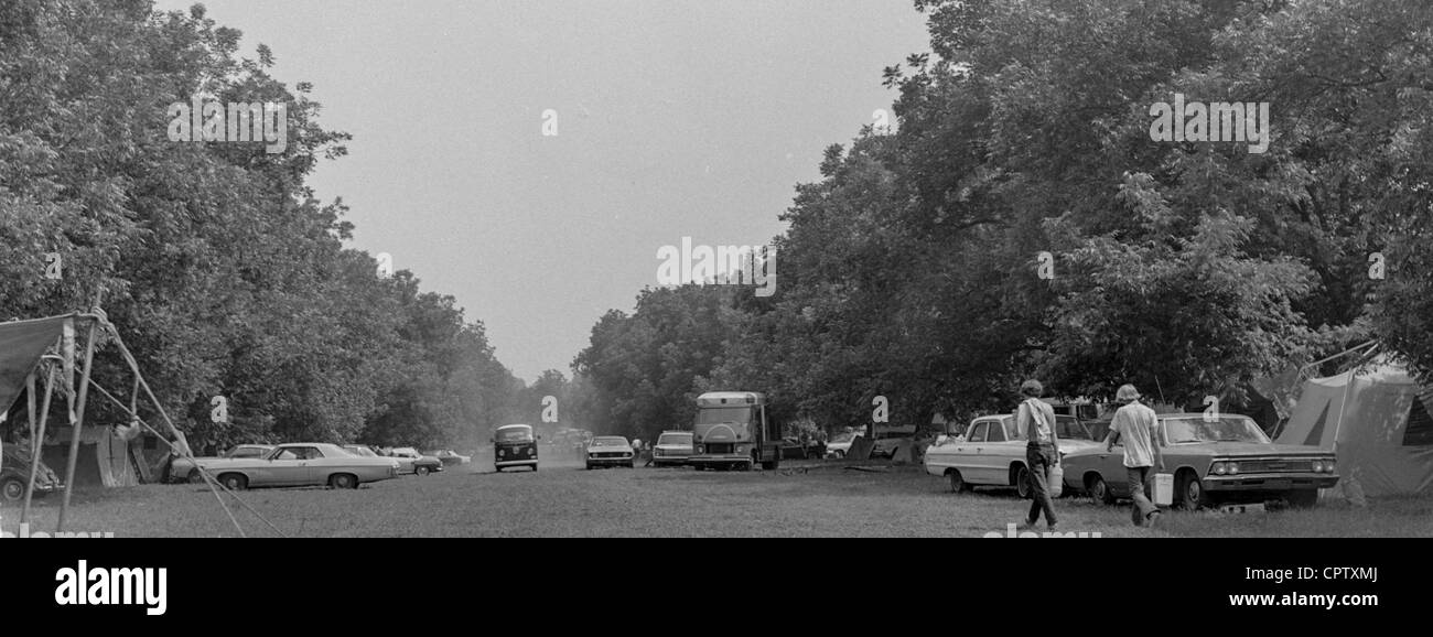 Secondo Atlanta Pop Festival 1970, Campeggio Foto Stock