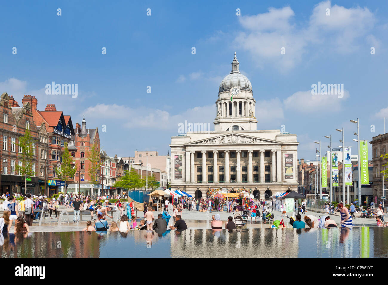 Consiglio casa in Piazza del Mercato Vecchio Nottingham Nottinghamshire Inghilterra GB UK Europa Foto Stock