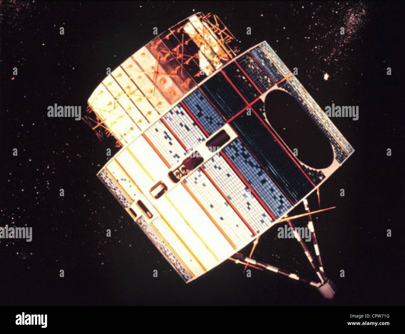 Artista di rendering del NOAA VA 3 terra via satellite di osservazione Foto Stock