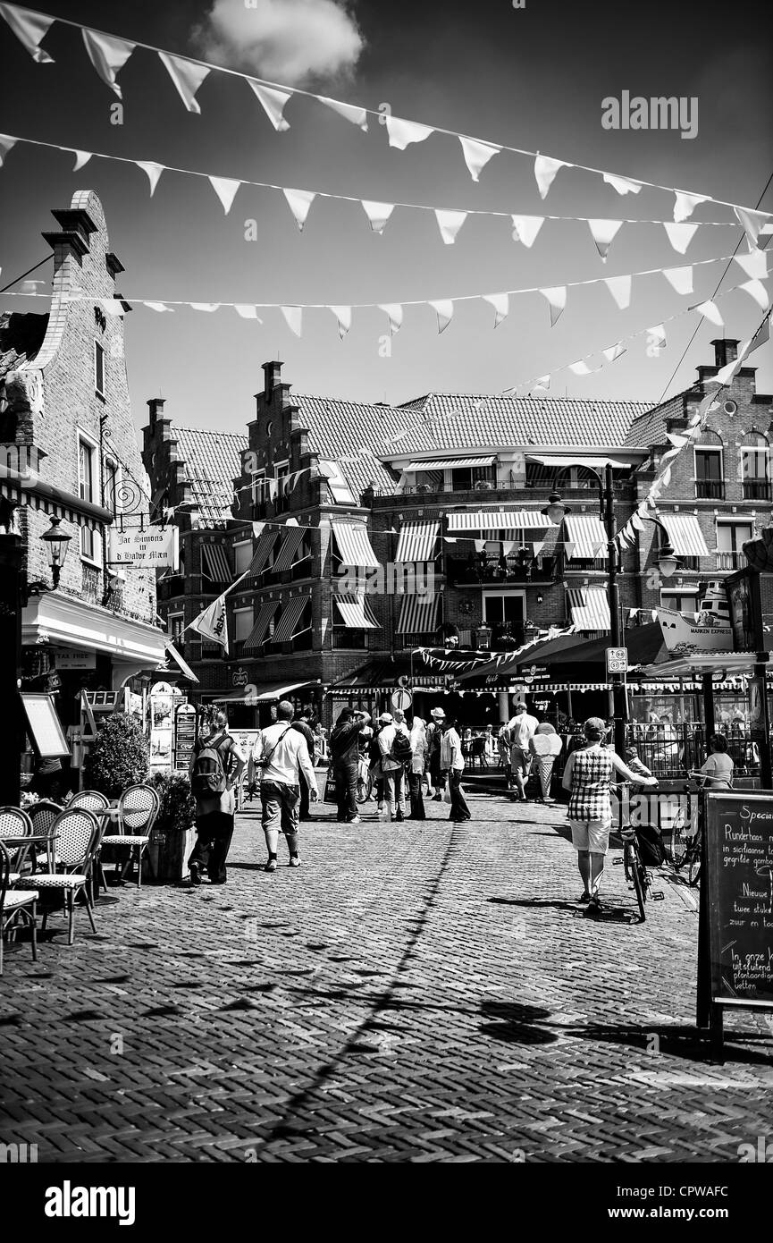 Street Volendam, Holland, Paesi Bassi Foto Stock