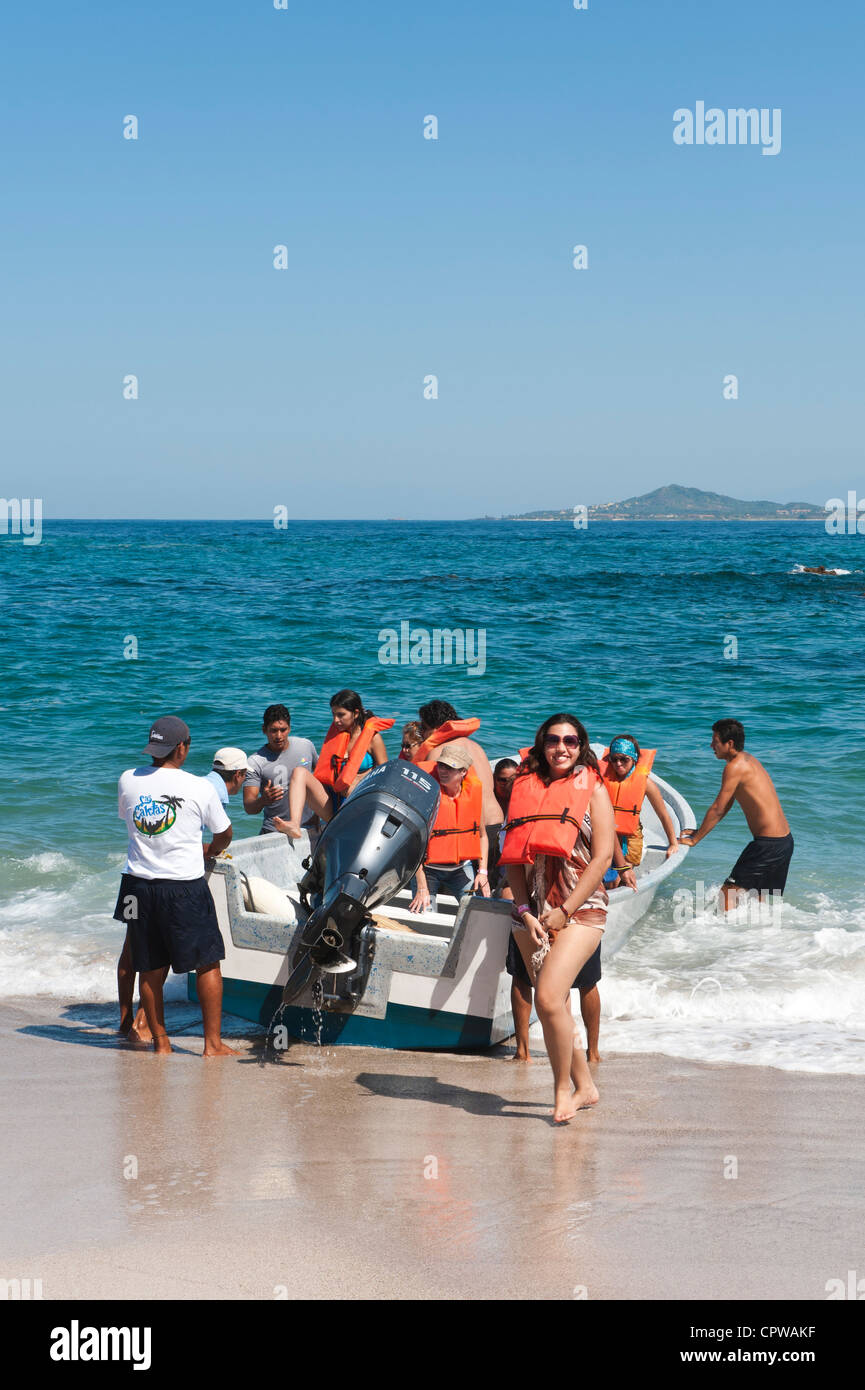 Isole marietas islands national park riserva della biosfera dall'UNESCO Puerto Vallarta, Messico. Foto Stock