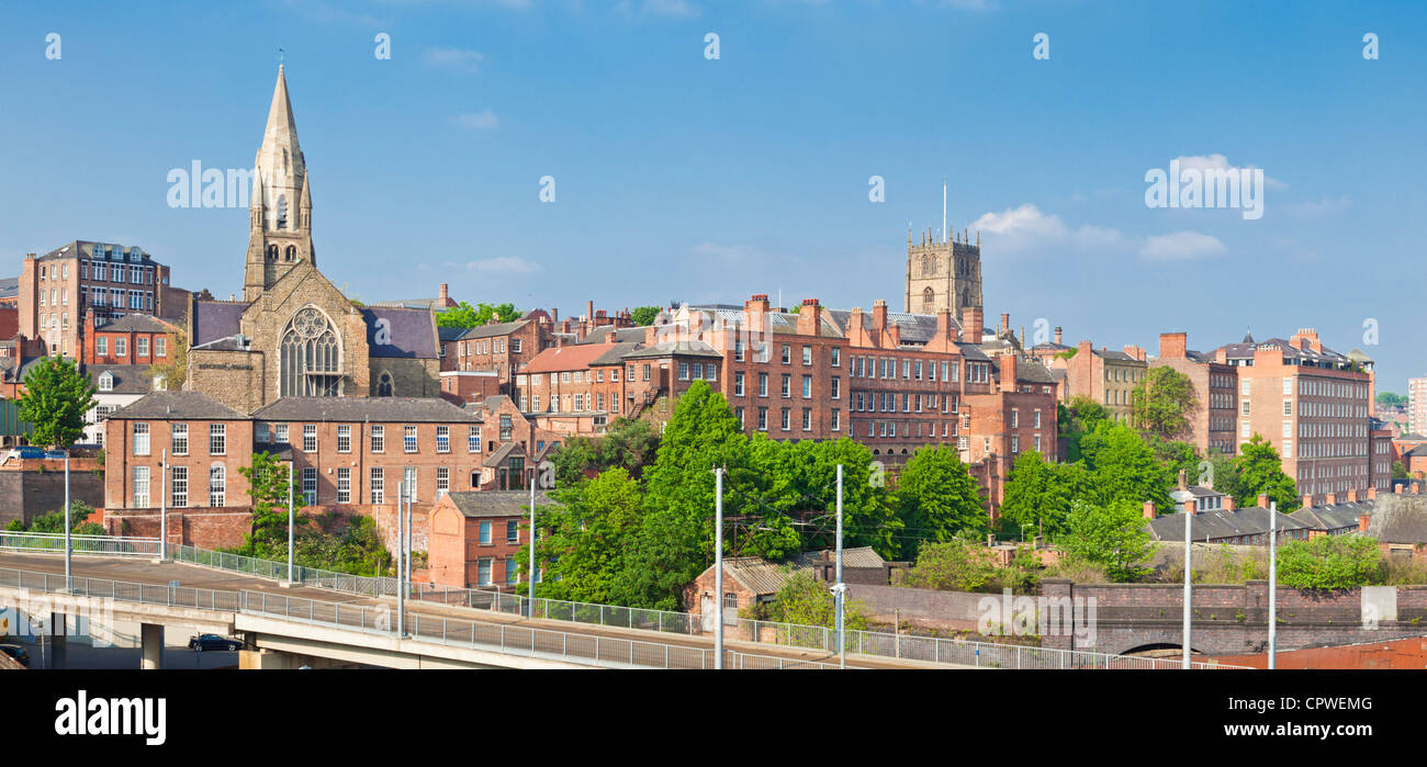 Nottingham City Centre Lace market skyline Nottinghamshire England Regno Unito GB EU europe Foto Stock