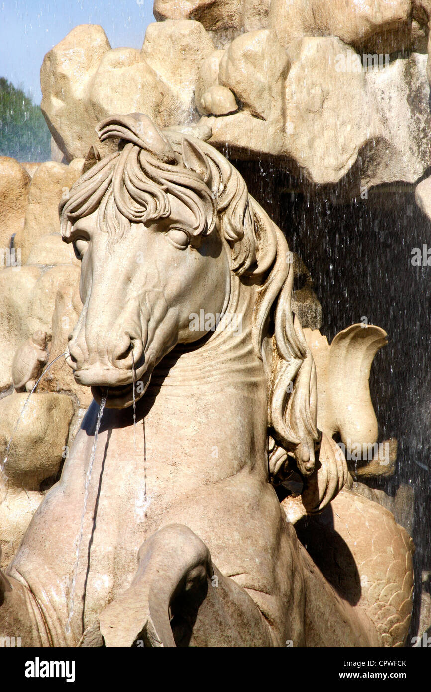 Residence ( cavallo ) fontana nella piazza della Residenza,Salzberg,Austria Foto Stock