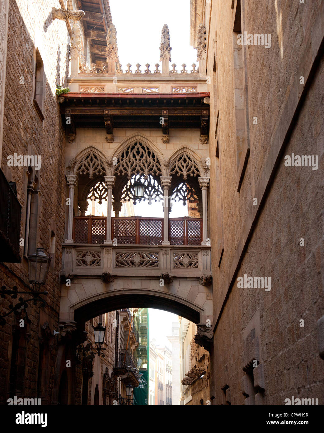 Barcellona Palau generalitat arch corridoio nel Barrio Gotico Foto Stock