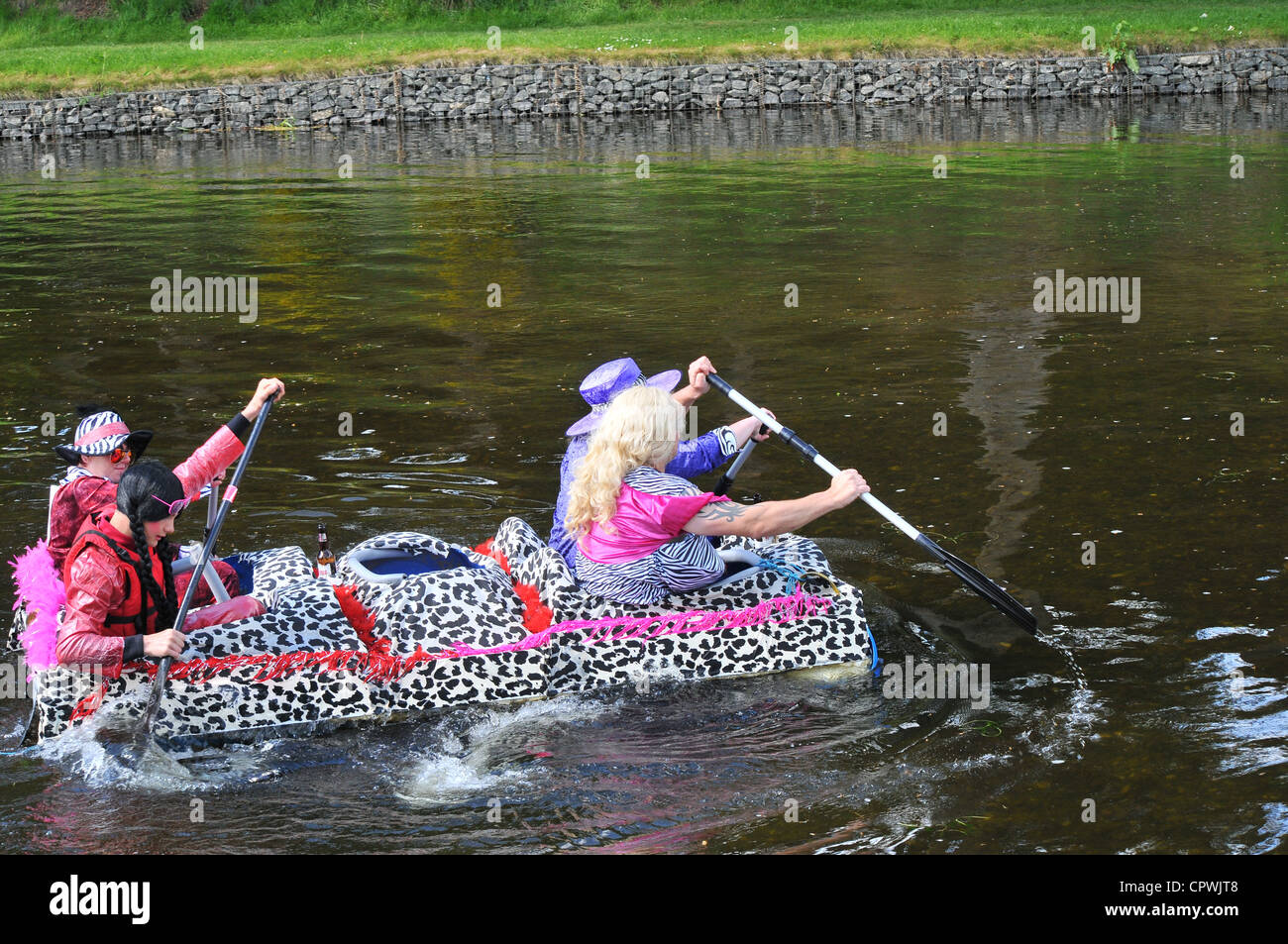 Kemnay - Inverurie Raft Race Foto Stock