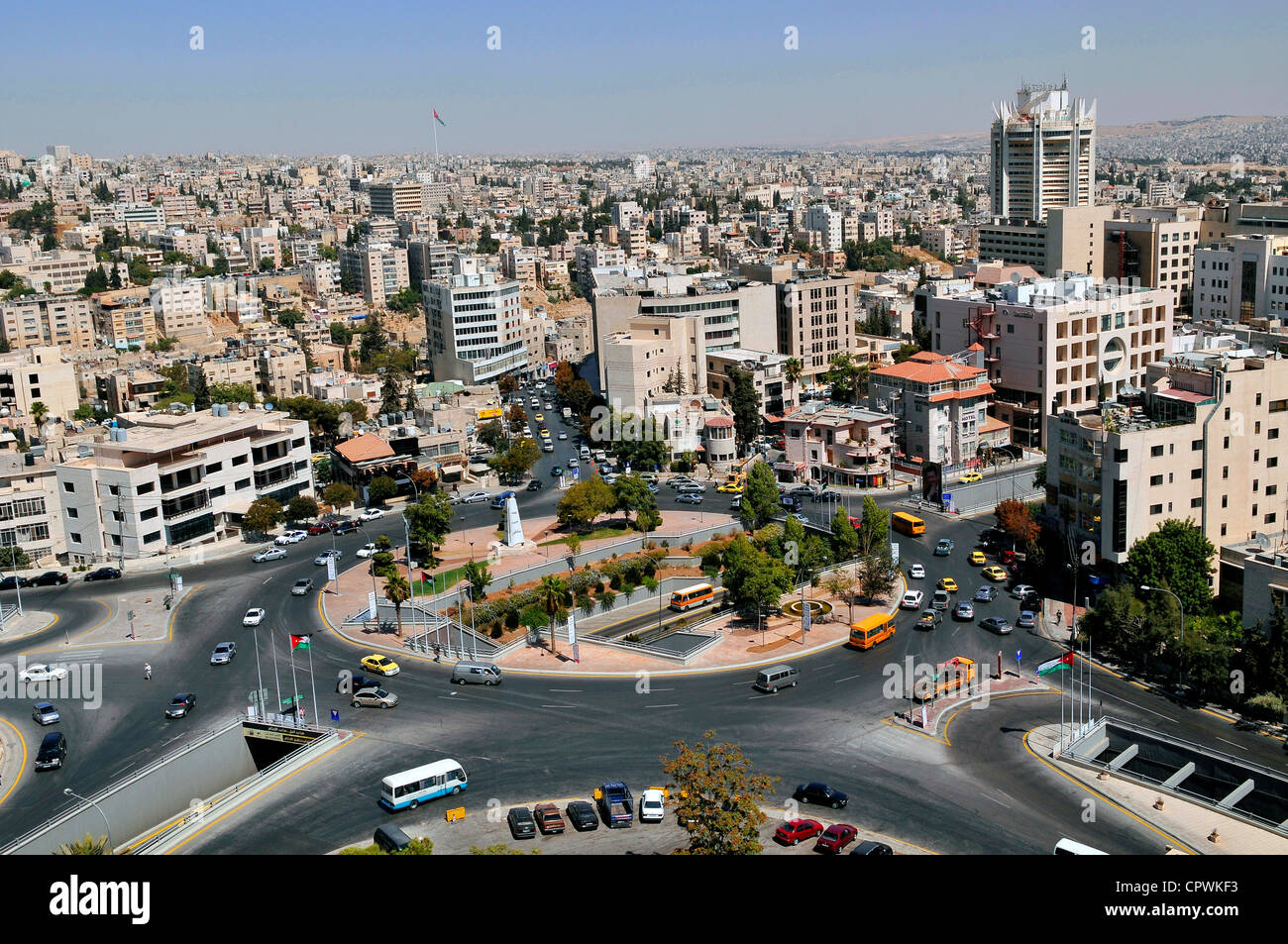 Asia Giordania Amman Vista della città Foto Stock