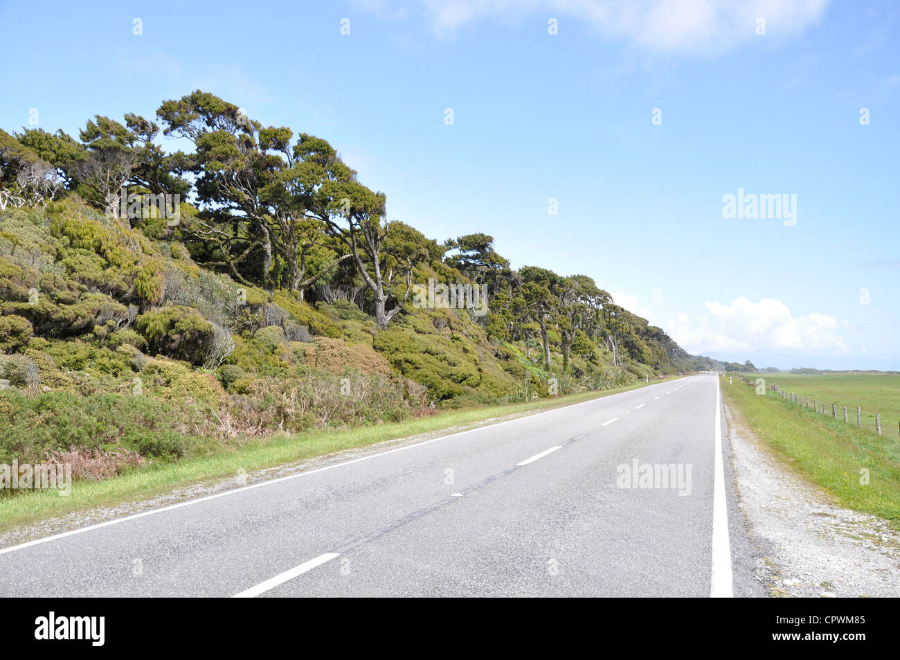 Rout 6 costa ovest di Isola del Sud della Nuova Zelanda road Foto Stock
