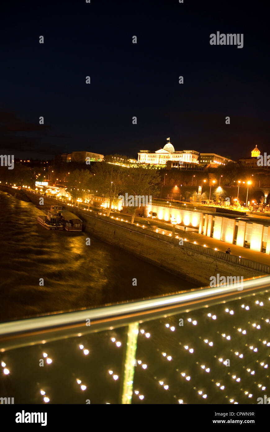 Il ponte della pace, Tbilisi, Repubblica di Georgia Foto Stock