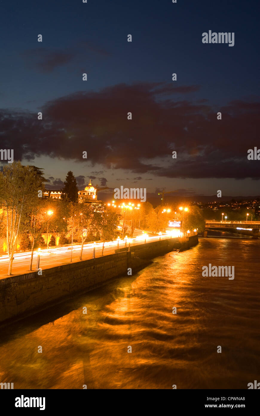 Il ponte della pace, Tbilisi, Repubblica di Georgia Foto Stock