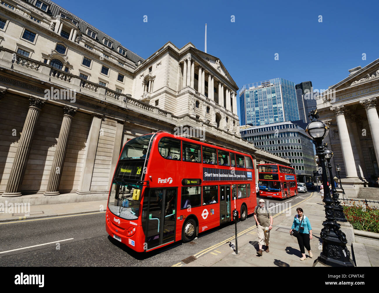 La Banca d'Inghilterra nella città di Londra Foto Stock