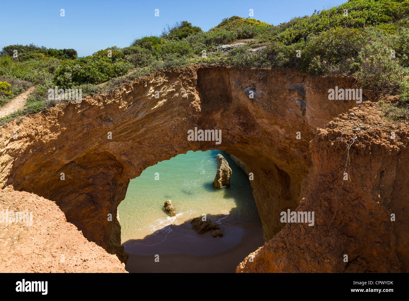 Spiaggia di Praia do Vau, vicino a Portimao Algarve Foto Stock