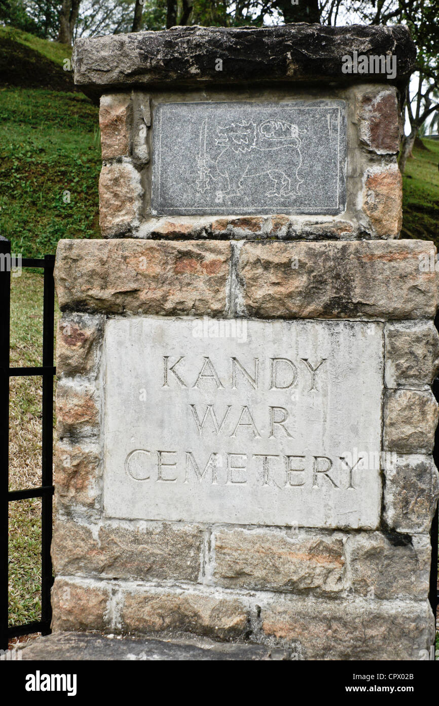 Kandy Cimitero di Guerra, Kandy, Sri Lanka Foto Stock
