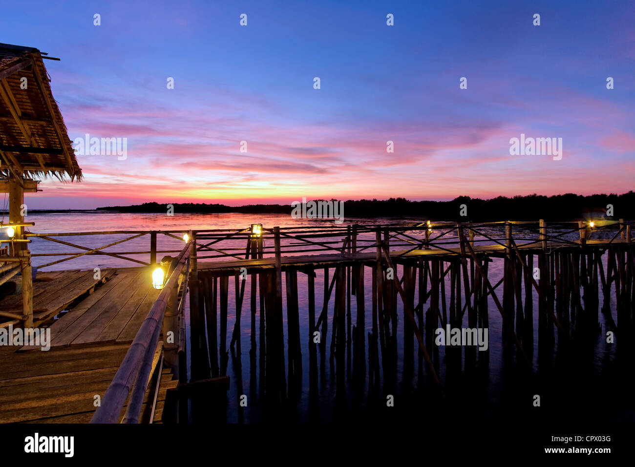 Rimane del giorno sul golfo della Thailandia Foto Stock