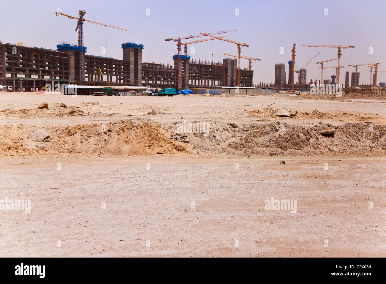Costruzione in corso, Dubai, UAE Foto Stock