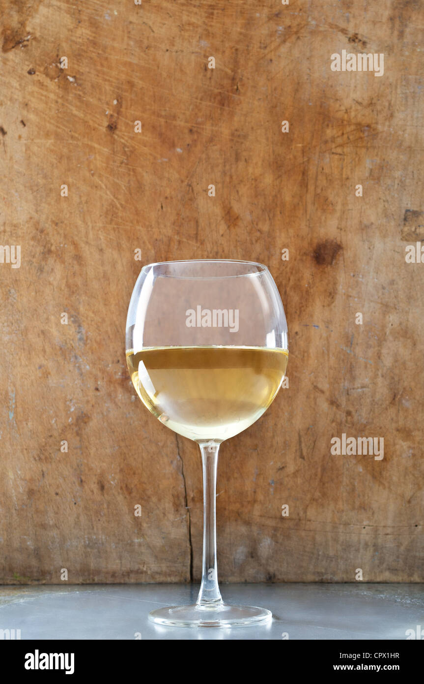 Bicchiere di vino bianco Foto Stock