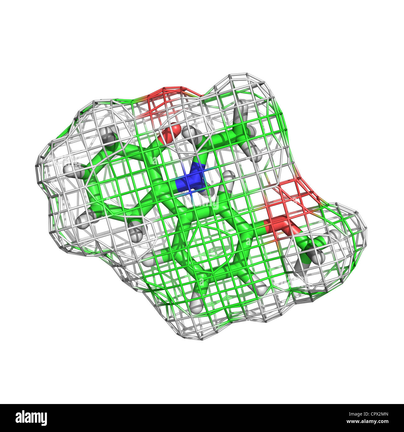 Molecola Methoxetamine Foto Stock