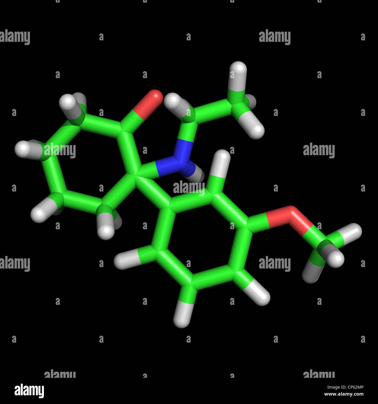 Molecola Methoxetamine Foto Stock