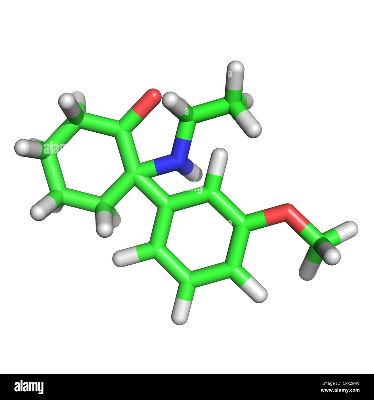 Molecola Methoxetamine Foto Stock