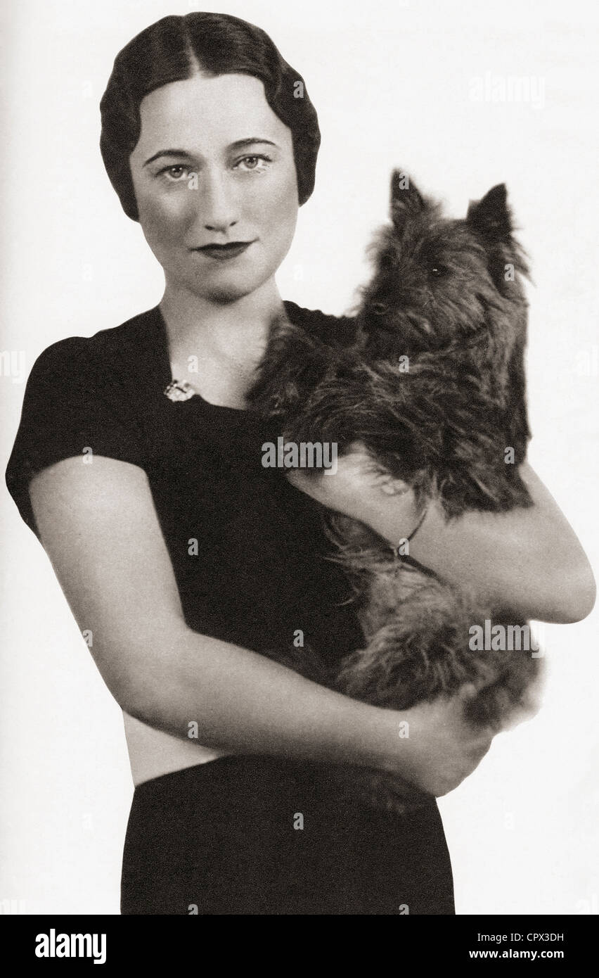 Wallis Simpson, in seguito duchessa di Windsor, nato Bessie Wallis Warfield, 1896 - 1986. American socialite Foto Stock