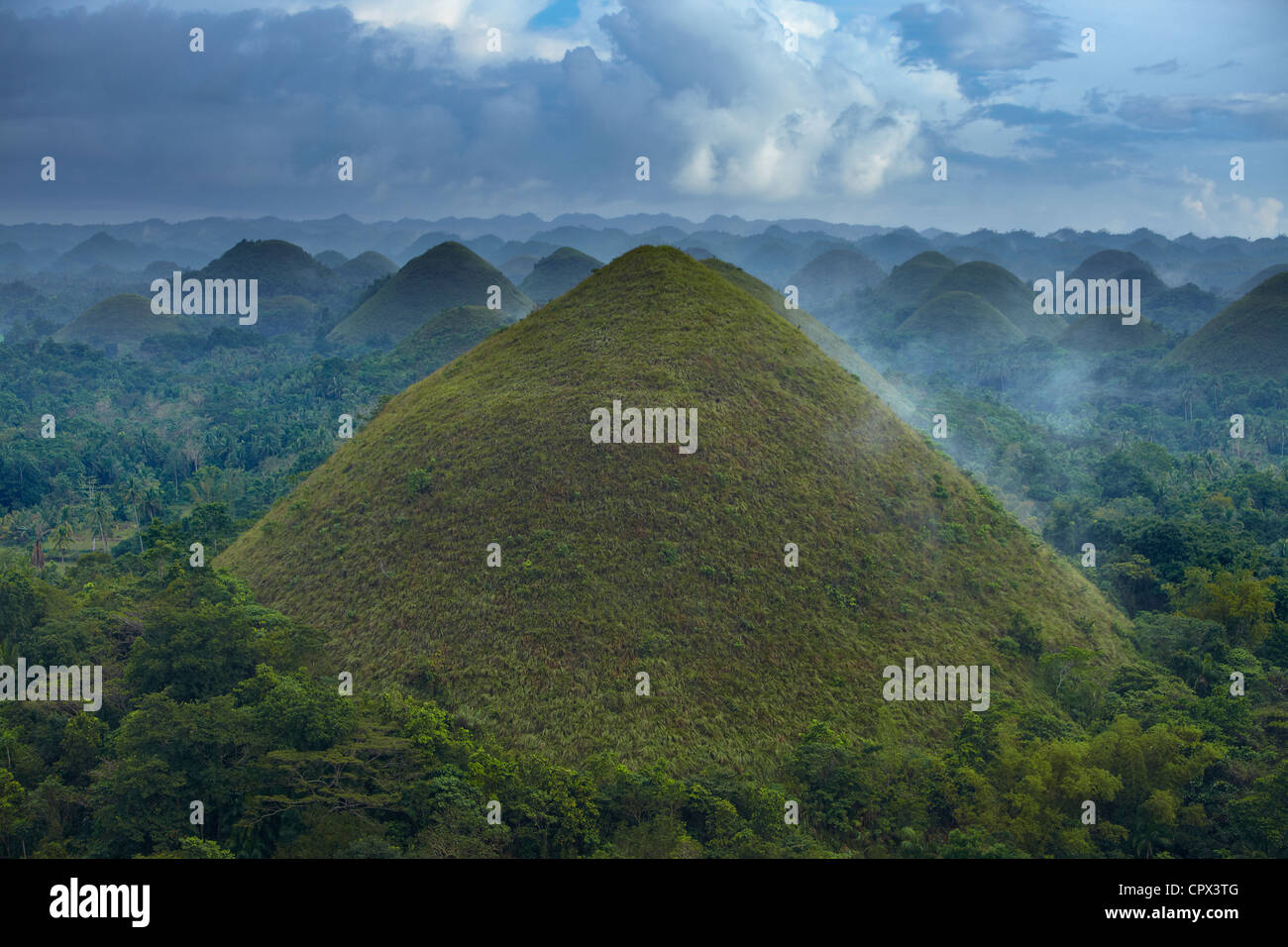 Chocolate Hills, Bohol, Visayas, Filippine Foto Stock