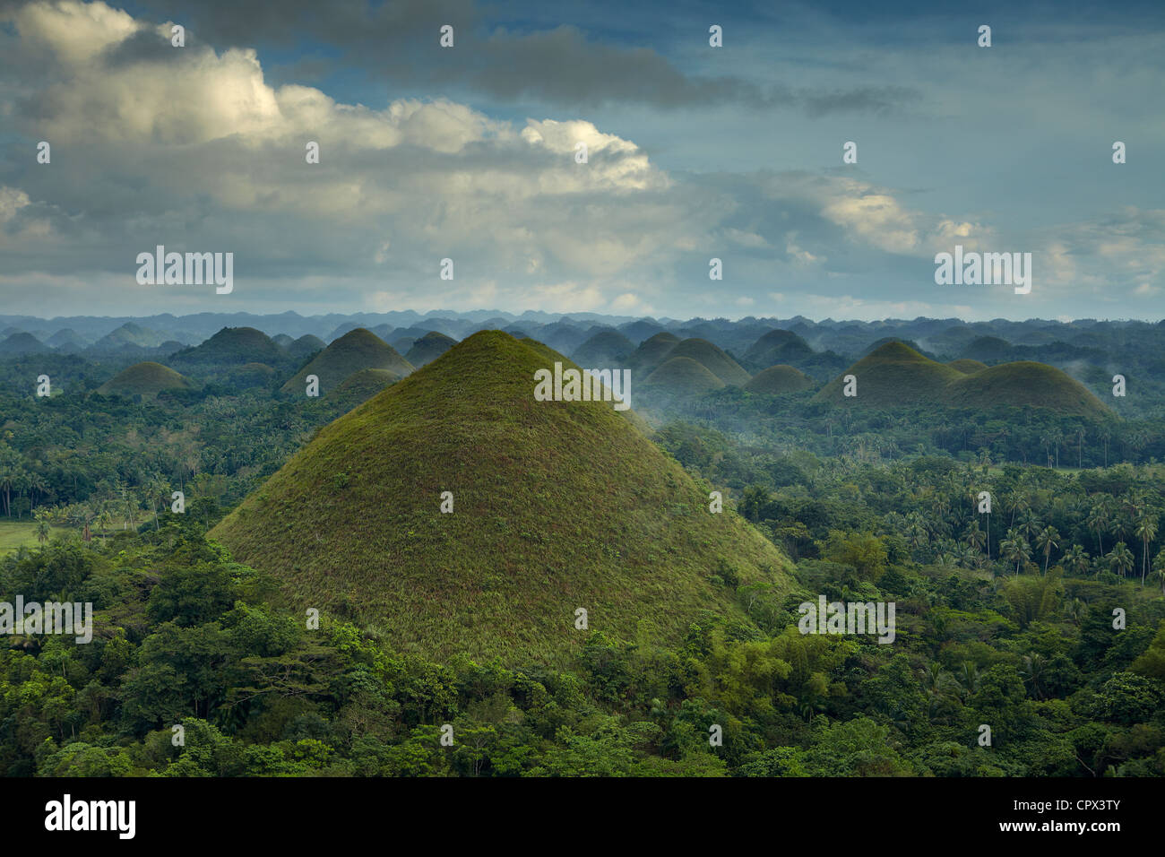 Chocolate Hills, Bohol, Visayas, Filippine Foto Stock