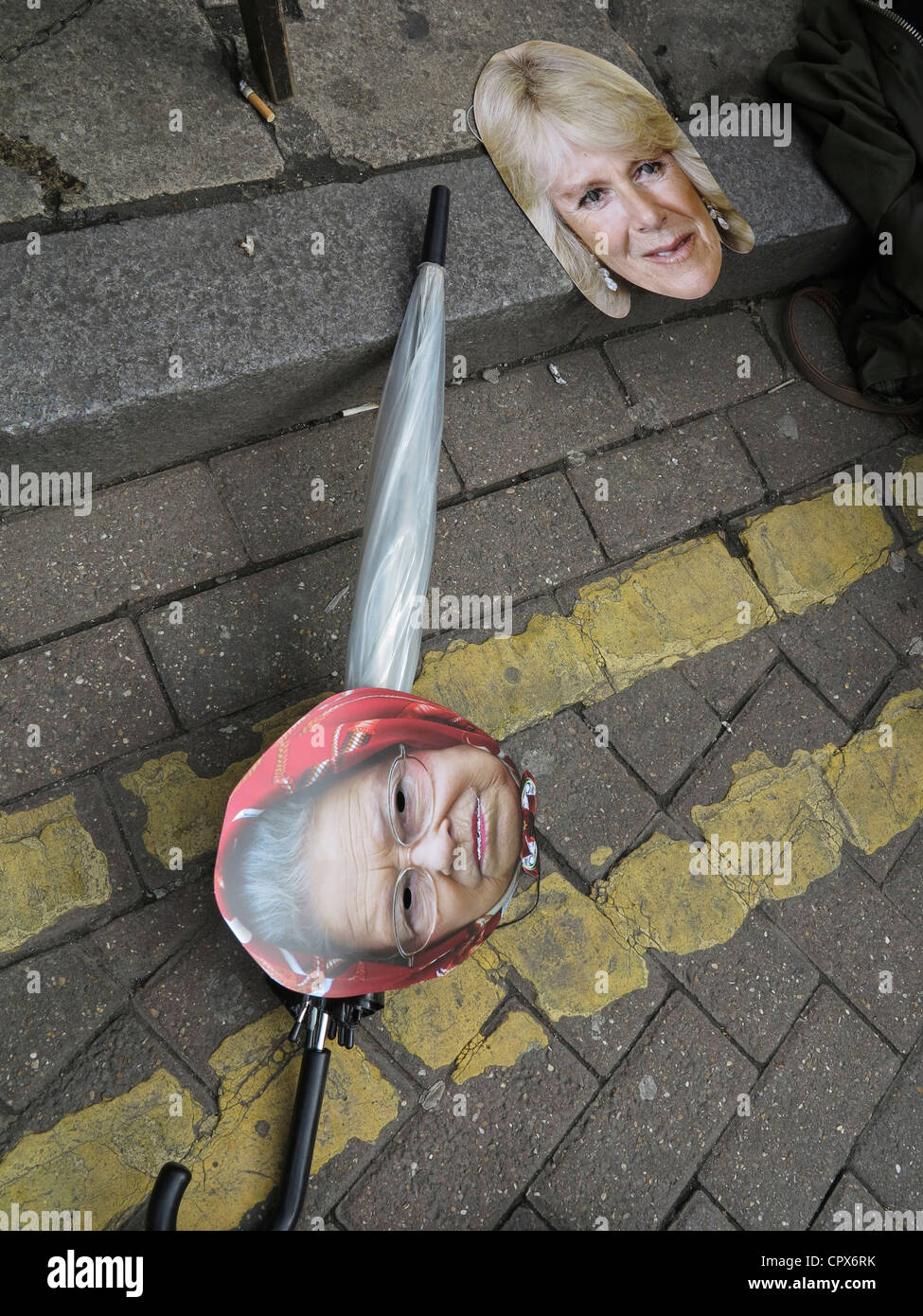 Parte di strada durante la Regina Elisabetta II Diamond celebrazioni giubilari in Londra, Regno Unito Foto Stock