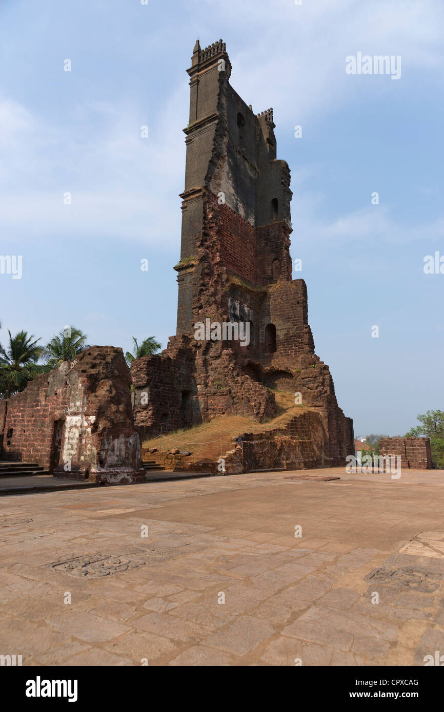 La Chiesa di Sant'Agostino è una delle più antiche chiese costruite in Goa da 12 Augustian monaci che arrivarono in Goa su settembre 1572 Foto Stock