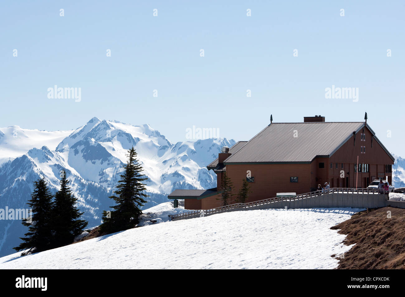 Hurricane Ridge del Centro Visitatori - Parco nazionale di Olympic - Port Angeles, Stati Uniti di Washington Foto Stock