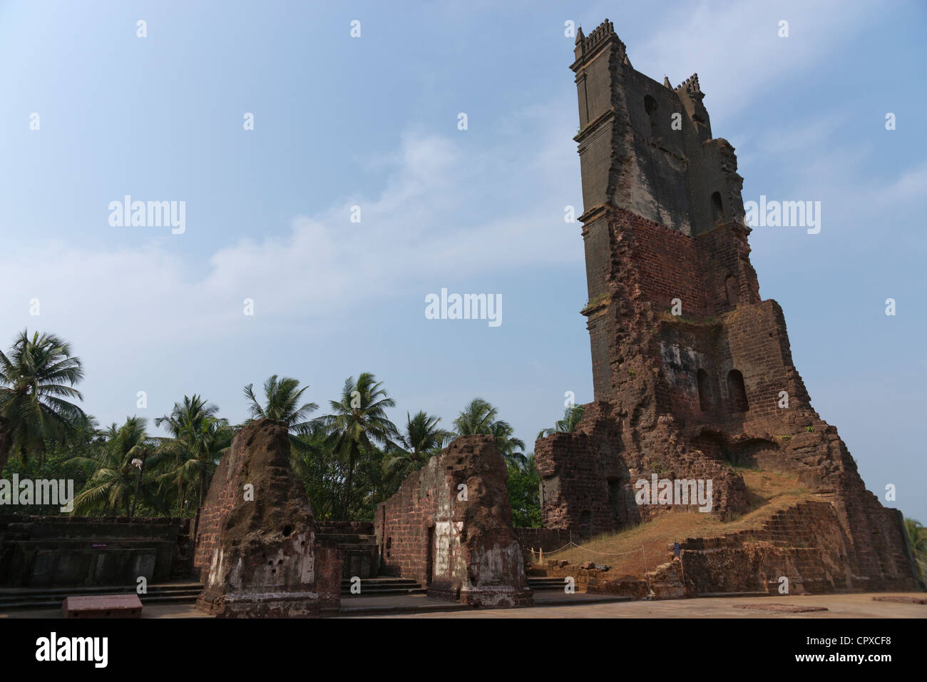 La Chiesa di Sant'Agostino è una delle più antiche chiese costruite in Goa da 12 Augustian monaci che arrivarono in Goa su settembre 1572 Foto Stock