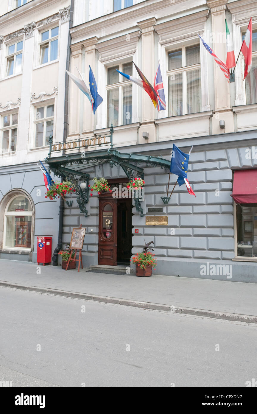 Grand Hotel ingresso, Cracovia in Polonia. Foto Stock