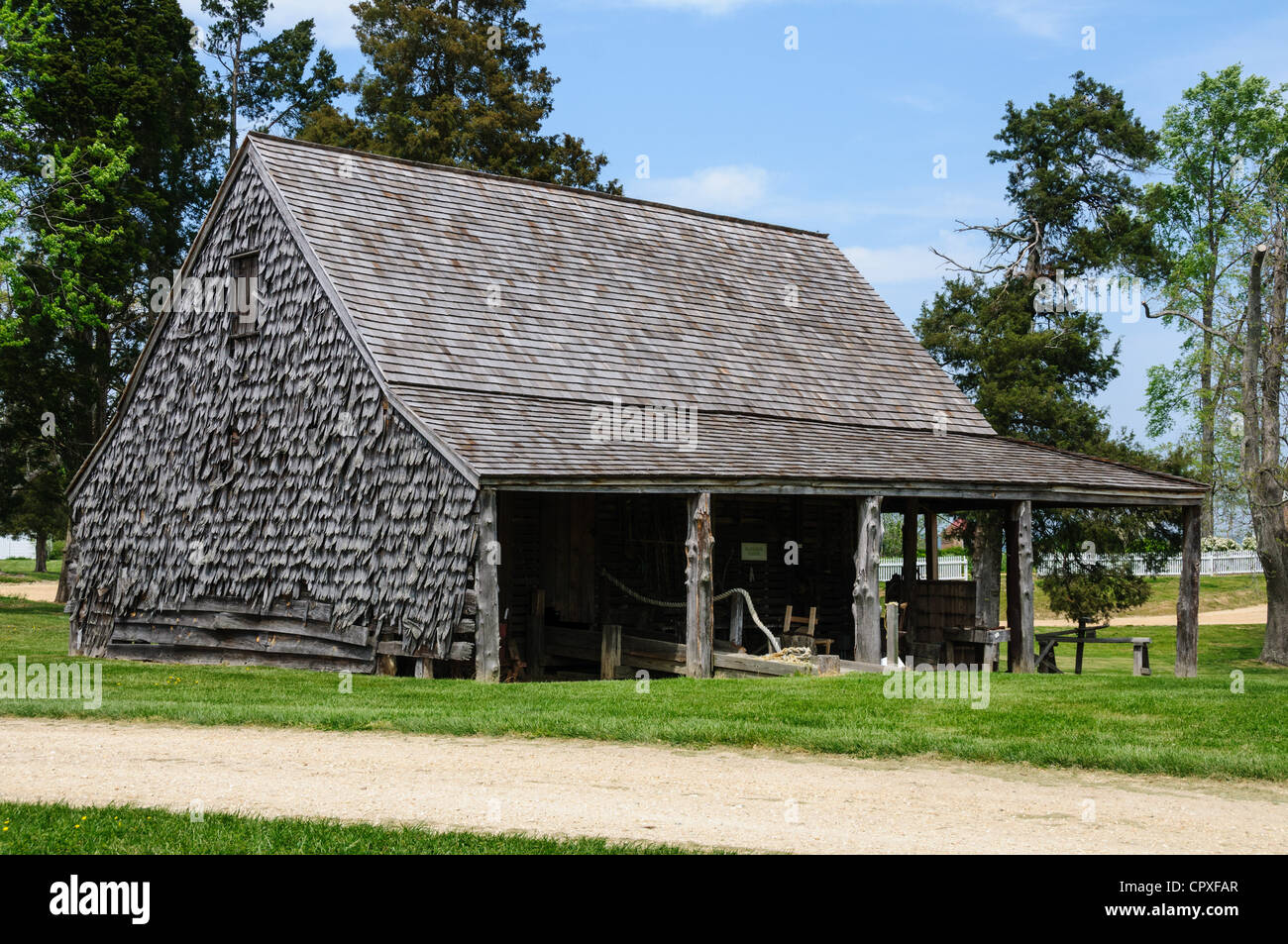Presepe di mais, Sotterley Plantation, Hollywood, St. Mary's County, Maryland Foto Stock
