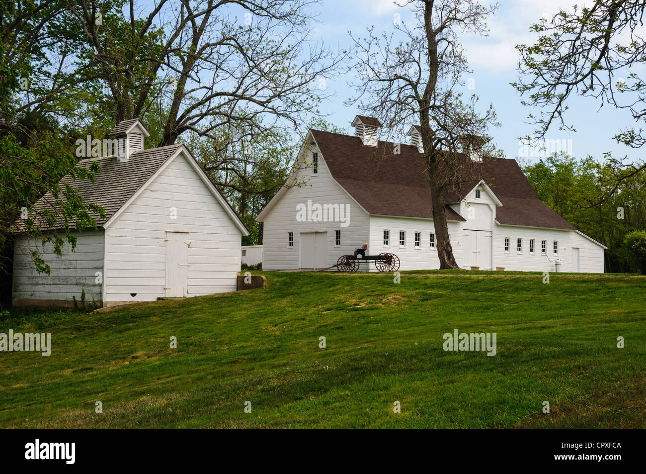 White Barn, Sotterley Plantation, Hollywood, St. Mary's County, Maryland Foto Stock