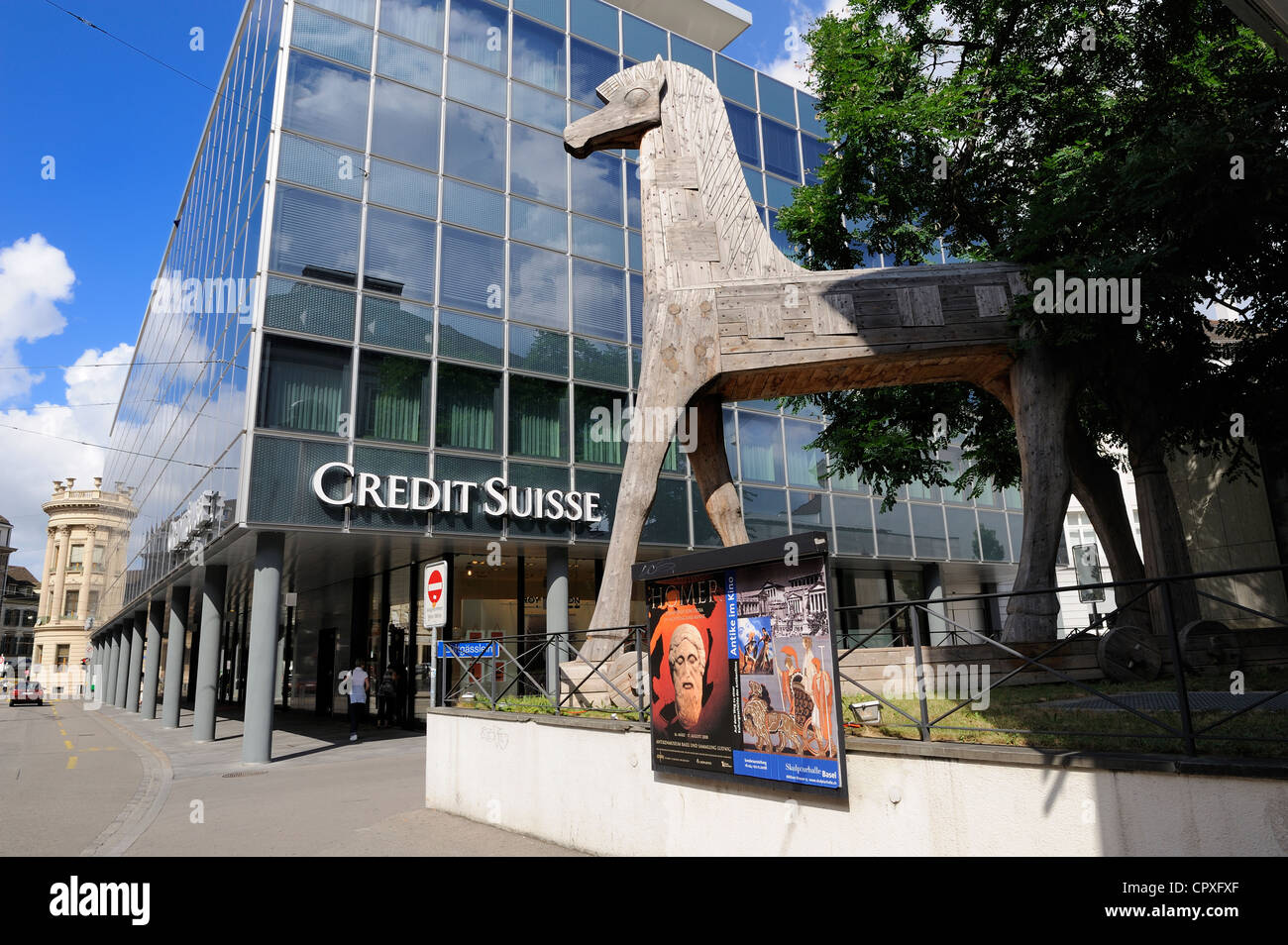 La Svizzera Basilea Basilea Museo di Arte Antica Collezione Ludwig Antikenmuseum Basel und Sammlung Ludwig Cavallo di Troia per Foto Stock