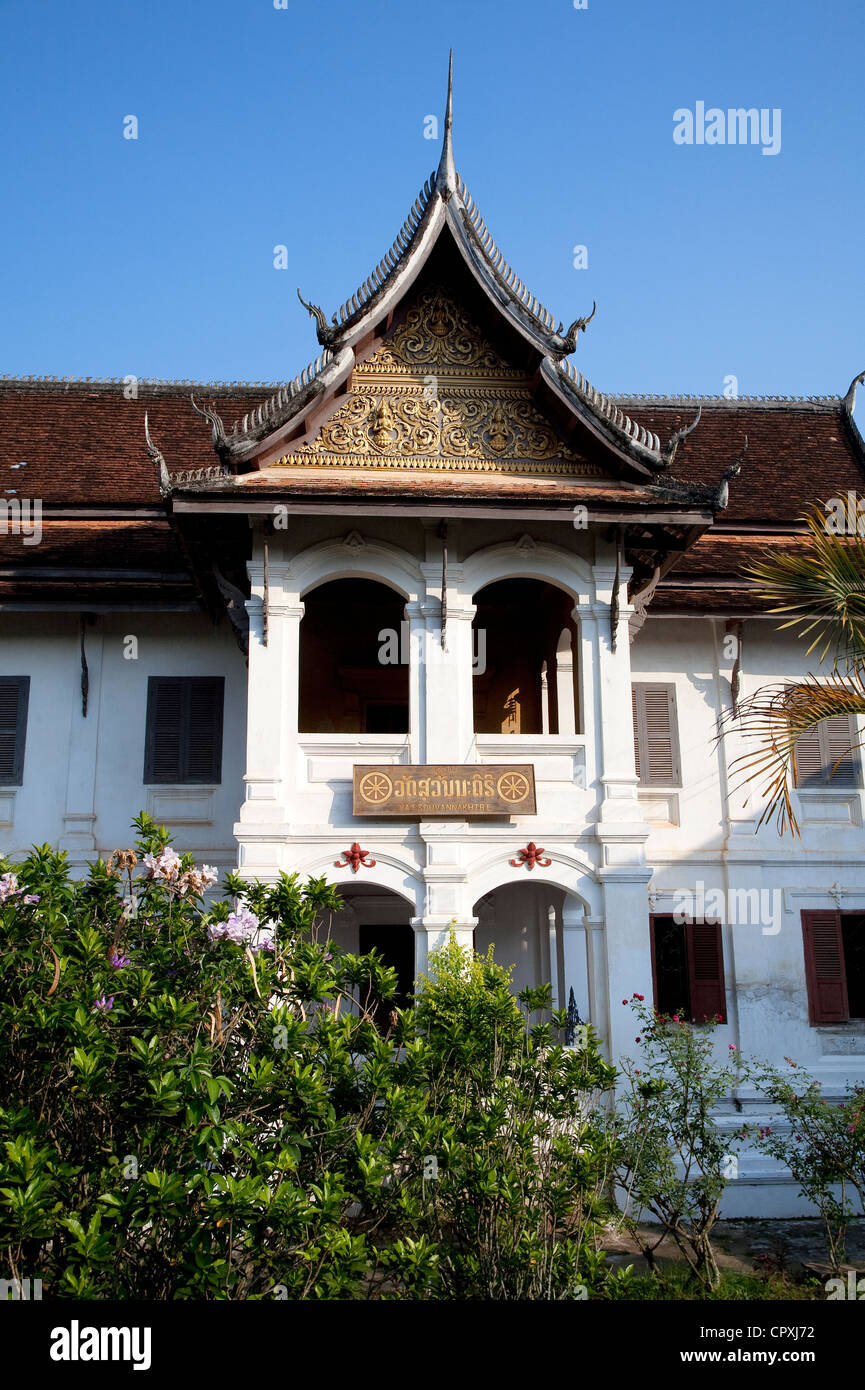 Laos Luang Prabang elencati come patrimonio mondiale dall UNESCO Souvannakhtri Iva sede dell istituto di conservazione ai sensi dell'UNESCO Foto Stock