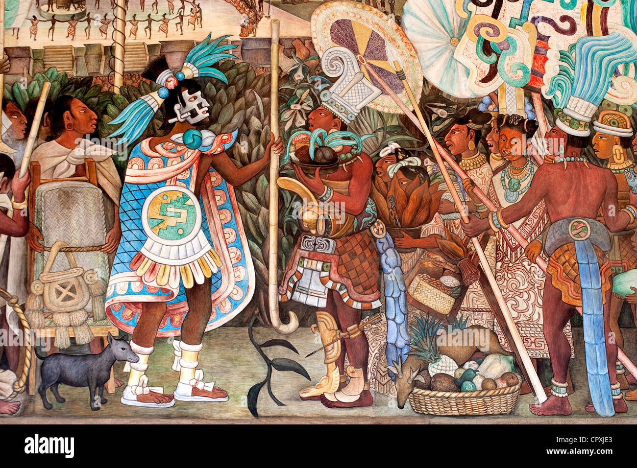 Messico Distretto federale di Città del Messico il Palacio Nacional Palazzo Nazionale ot Presidente del palazzo particolare di affreschi di Diego Rivera Foto Stock