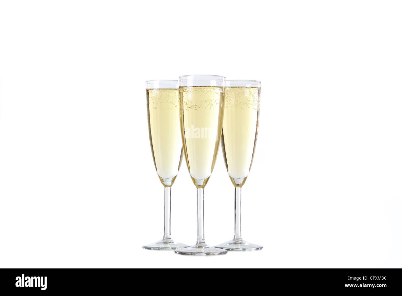 Champagne flauti Foto Stock