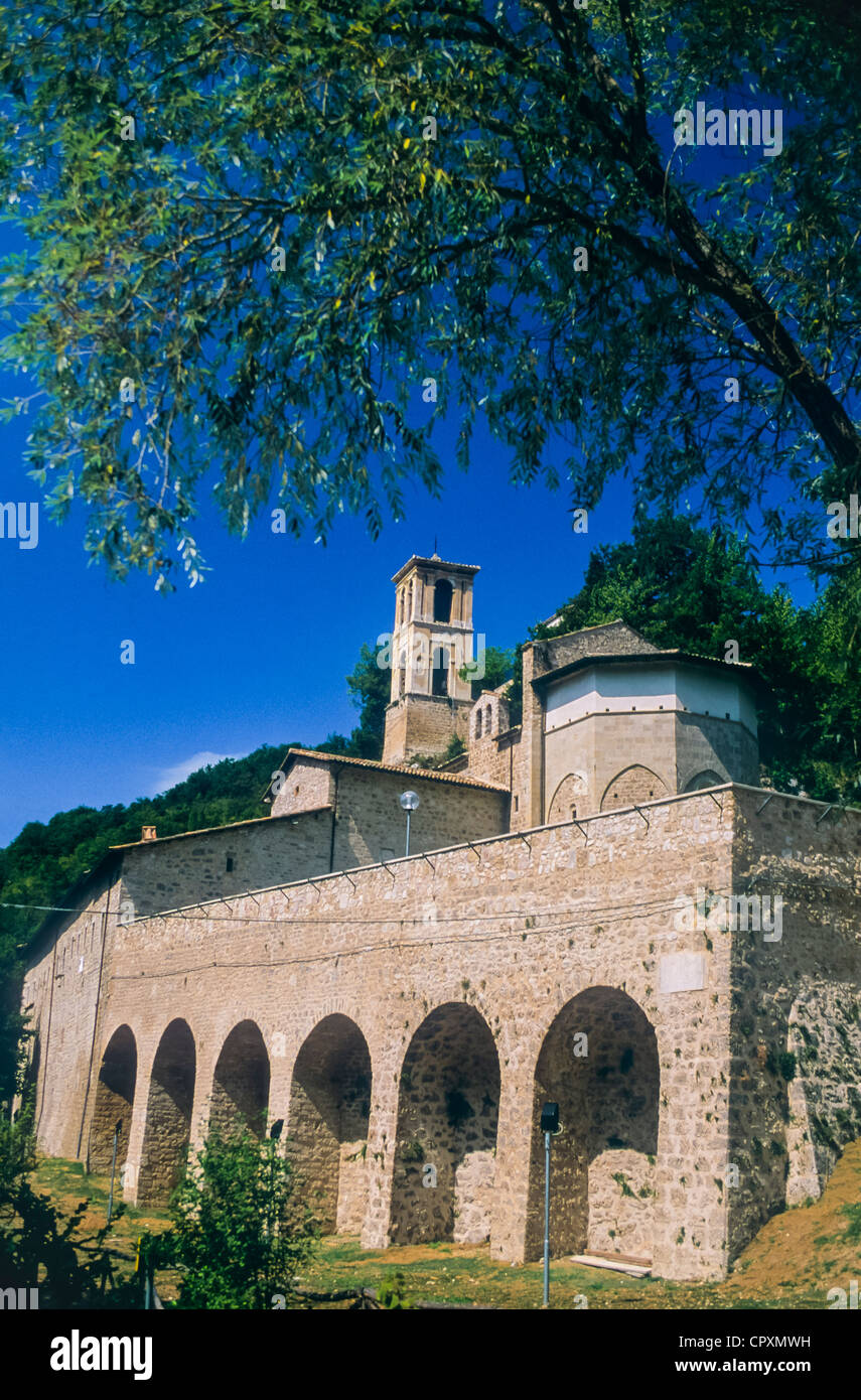 Europa Italia Parco Nazionale dei Monti Sibillini Umbria il convento di S. Eutizio Foto Stock